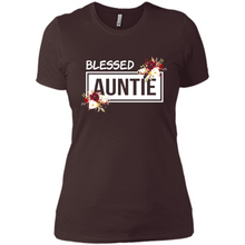 Load image into Gallery viewer, Blessed Auntie Funny Mother’s Day, Birthday Gift For Beloved Aunt - Ladies' Boyfriend T-Shirt