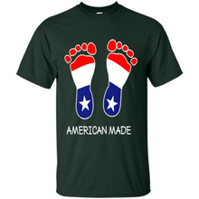 Load image into Gallery viewer, American Made Patriotic Pregnancy Baby Footprints T-shirt Mother’s Day - Shirt