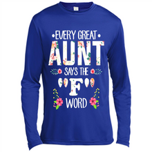 Load image into Gallery viewer, Every Great Aunt Says The F Word mother’s day Gift For Auntie - Canvas Long Sleeve T-Shirt