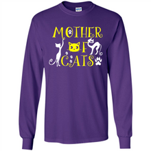 Load image into Gallery viewer, Cats T Shirt Hoodie Mother of Cats Mother’s Day - Long Sleeve T-Shirt