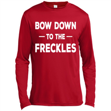 Load image into Gallery viewer, Bow Down to the Freckles Ginger Pride Mother’s Day - Canvas Long Sleeve T-Shirt