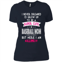 Load image into Gallery viewer, A Super cute Baseball Mom Mother’s Day Gift ideas Funny - Ladies' Boyfriend T-Shirt