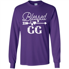 Load image into Gallery viewer, Blessed GG Christmas Mother’s Day Birthday Grandma - Long Sleeve T-Shirt