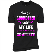 Load image into Gallery viewer, Being A Godmother Makes My Life Complete Funny mother’s day Gift For Beloved Godmother - Premium Short Sleeve T-Shirt