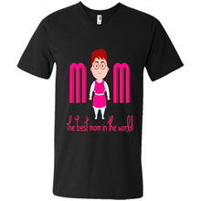 Load image into Gallery viewer, Best Mom World Cartoon Mother’s Day - Men's V-Neck