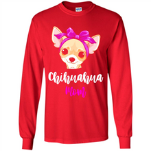 Load image into Gallery viewer, Chihuahua Mom With Purple Hairpin Funny mother’s day Gift For Dog Lovers - Long Sleeve T-Shirt