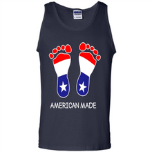 Load image into Gallery viewer, American Made Patriotic Pregnancy Baby Footprints T-shirt Mother’s Day - Tank Top