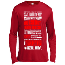 Load image into Gallery viewer, BASEBALL MOM, NEVER GIVE UP Mother’s Day - Canvas Long Sleeve T-Shirt