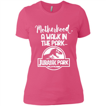 Load image into Gallery viewer, Best Mother’s Day Gift. Motherhood A Walk In The Park Jurassic Park - Ladies' Boyfriend T-Shirt
