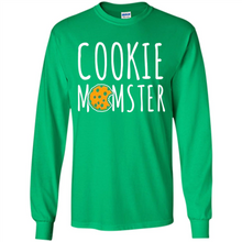 Load image into Gallery viewer, Cookie Momster shirt Mother’s day shirt Baking mom - Long Sleeve T-Shirt