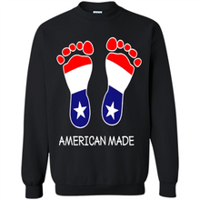 Load image into Gallery viewer, American Made Patriotic Pregnancy Baby Footprints T-shirt Mother’s Day - Sweatshirt