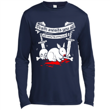 Load image into Gallery viewer, Death Awaits You All With Big Pointy Teeth - Canvas Long Sleeve T-Shirt