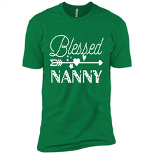 Load image into Gallery viewer, Blessed Nanny Christmas Mother’s Day Birthday Grandma - Premium Short Sleeve T-Shirt