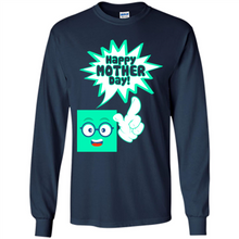 Load image into Gallery viewer, Cute Emoji With Heart Balloon Happy Mother Day - Long Sleeve T-Shirt