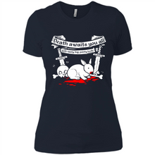 Load image into Gallery viewer, Death Awaits You All With Big Pointy Teeth - Ladies' Boyfriend T-Shirt