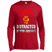 Load image into Gallery viewer, Easily Distracted By Jeeps And Dogs gift shirt for dog mom - Canvas Long Sleeve T-Shirt