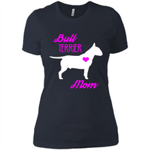 Load image into Gallery viewer, Bull Terrier Mom – Cute Mother’s Day T-Shirt For Dog Lovers - Ladies' Boyfriend T-Shirt