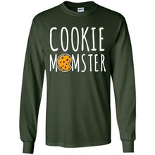 Load image into Gallery viewer, Cookie Momster shirt Mother’s day shirt Baking mom - Long Sleeve T-Shirt
