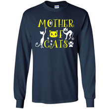 Load image into Gallery viewer, Cats T Shirt Hoodie Mother of Cats Mother’s Day - Long Sleeve T-Shirt