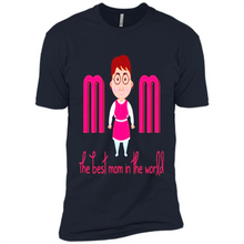 Load image into Gallery viewer, Best Mom World Cartoon Mother’s Day - Premium Short Sleeve T-Shirt