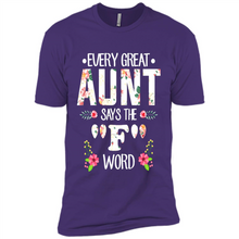 Load image into Gallery viewer, Every Great Aunt Says The F Word mother’s day Gift For Auntie - Premium Short Sleeve T-Shirt