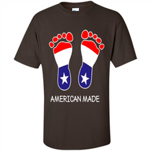 Load image into Gallery viewer, American Made Patriotic Pregnancy Baby Footprints T-shirt Mother’s Day - Shirt