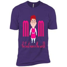 Load image into Gallery viewer, Best Mom World Cartoon Mother’s Day - Premium Short Sleeve T-Shirt