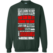 Load image into Gallery viewer, BASEBALL MOM, NEVER GIVE UP Mother’s Day - Sweatshirt