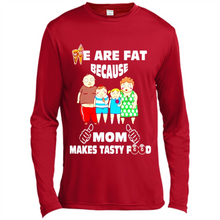 Load image into Gallery viewer, Family We Are Fat Because Mom Makes Tasty Food Mother Day - Canvas Long Sleeve T-Shirt