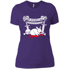 Load image into Gallery viewer, Death Awaits You All With Big Pointy Teeth - Ladies' Boyfriend T-Shirt