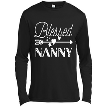 Load image into Gallery viewer, Blessed Nanny Christmas Mother’s Day Birthday Grandma - Canvas Long Sleeve T-Shirt