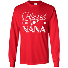 Load image into Gallery viewer, Blessed Nana Christmas Mother’s Day Birthday Grandma - Long Sleeve T-Shirt