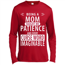 Load image into Gallery viewer, Being A Mom Taught Me Patience – Awesome Gift On Mother’s Day - Canvas Long Sleeve T-Shirt