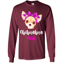 Load image into Gallery viewer, Chihuahua Mom With Purple Hairpin Funny mother’s day Gift For Dog Lovers - Long Sleeve T-Shirt