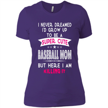 Load image into Gallery viewer, A Super cute Baseball Mom Mother’s Day Gift ideas Funny - Ladies' Boyfriend T-Shirt