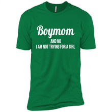 Load image into Gallery viewer, Boy Mom And No I Am Not Trying For A Girl Funny Gift On mother’s day - Premium Short Sleeve T-Shirt