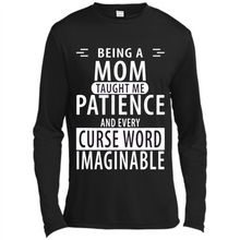 Load image into Gallery viewer, Being A Mom Taught Me Patience – Awesome Gift On Mother’s Day - Canvas Long Sleeve T-Shirt