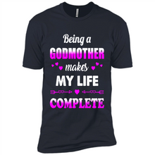 Load image into Gallery viewer, Being A Godmother Makes My Life Complete Funny mother’s day Gift For Beloved Godmother - Premium Short Sleeve T-Shirt