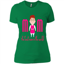 Load image into Gallery viewer, Best Mom World Cartoon Mother’s Day - Ladies' Boyfriend T-Shirt