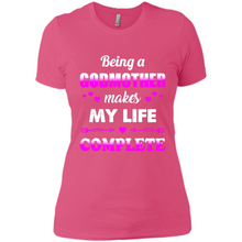 Load image into Gallery viewer, Being A Godmother Makes My Life Complete Funny mother’s day Gift For Beloved Godmother - Ladies' Boyfriend T-Shirt