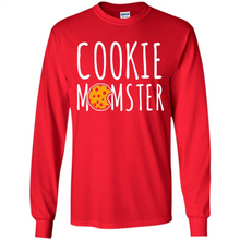 Load image into Gallery viewer, Cookie Momster shirt Mother’s day shirt Baking mom - Long Sleeve T-Shirt