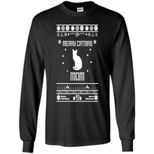 Load image into Gallery viewer, Cats T Shirt Hoodie Merry Catmas Mom Mother’s Day - Long Sleeve T-Shirt