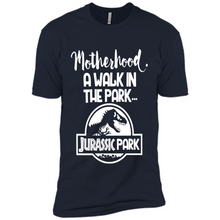 Load image into Gallery viewer, Best Mother’s Day Gift. Motherhood A Walk In The Park Jurassic Park - Premium Short Sleeve T-Shirt