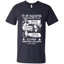 Load image into Gallery viewer, Always Remember Daughter Mom Viking - Men's V-Neck