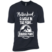Load image into Gallery viewer, Best Mother’s Day Gift. Motherhood A Walk In The Park Jurassic Park - Premium Short Sleeve T-Shirt
