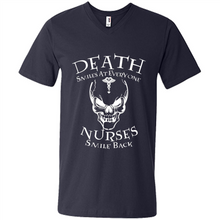 Load image into Gallery viewer, Death Smiles At Everyone Nurses Smile Back Shirt Mothers Day - Men's V-Neck