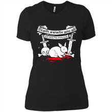 Load image into Gallery viewer, Death Awaits You All With Big Pointy Teeth - Ladies' Boyfriend T-Shirt