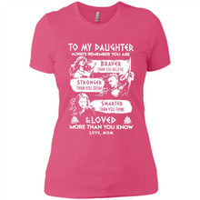 Load image into Gallery viewer, Always Remember Daughter Mom Viking - Ladies' Boyfriend T-Shirt