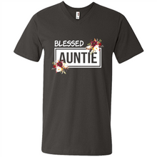 Load image into Gallery viewer, Blessed Auntie Funny Mother’s Day, Birthday Gift For Beloved Aunt - Men's V-Neck