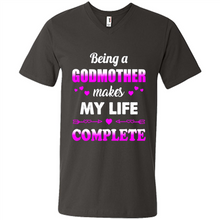 Load image into Gallery viewer, Being A Godmother Makes My Life Complete Funny mother’s day Gift For Beloved Godmother - Men's V-Neck